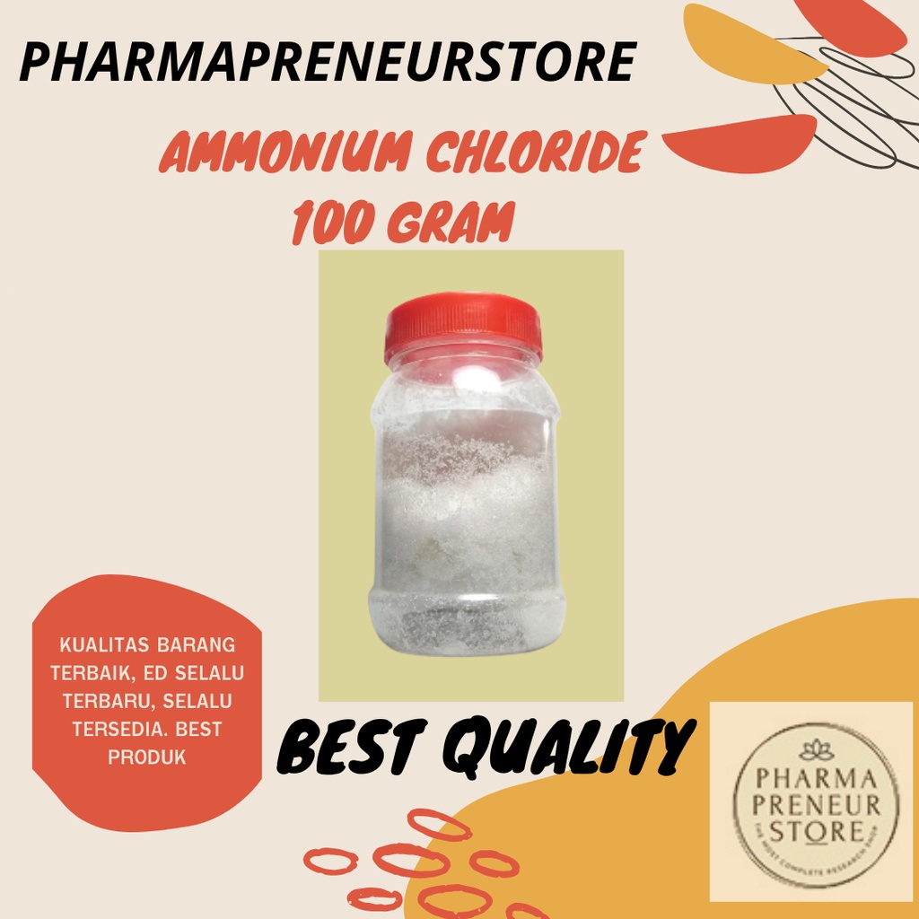 AMMONIUM CHLORIDE / AMMONIUM KLORIDA PRO ANALISA 5 GRAM KEMASAN MERCK BEST QUALITY