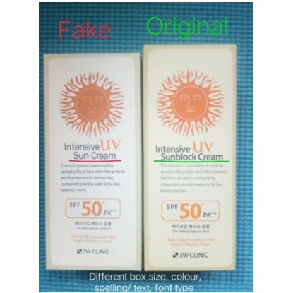 3W Clinic Intensive UV Sun Block Cream SPF50+ PA+++ 70ml