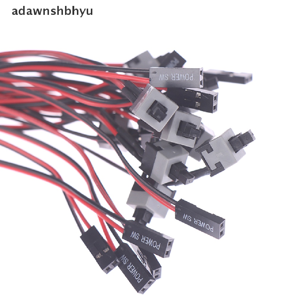 Adawnshbhyu 10pcs Kabel Saklar Tombol Power Panjang 50cm Untuk PC Switch Reset Daya Komputer