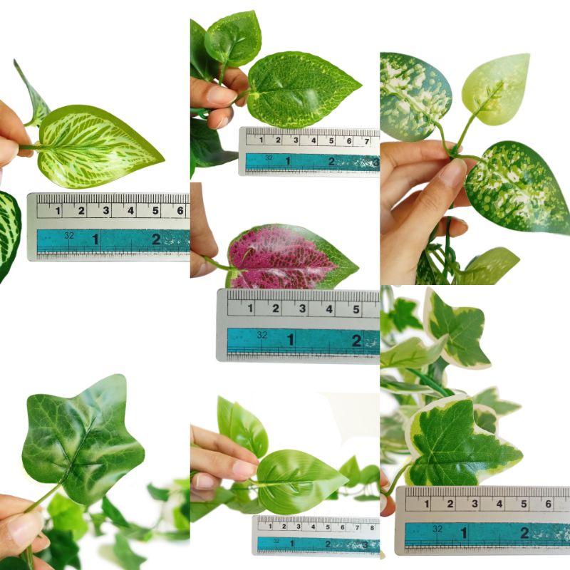 Untai Daun Rambat 99 Helai AL94 Ivy Fittonia Miana Sirih Gading Plastik Hiasan Dekorasi Wedding Backdrop Leaves