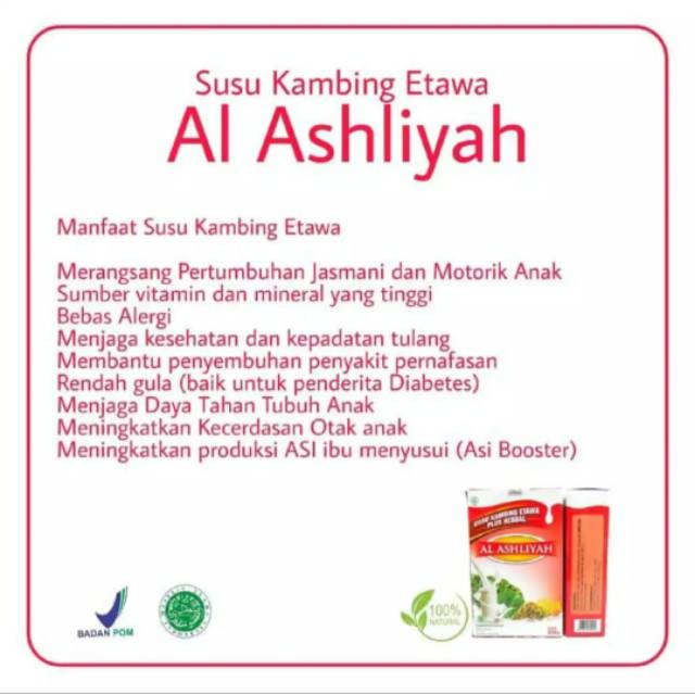 

Al ASHLIYAH Susu Kambing Etawa plus Herbal tdk prengus,SUSU AL ASHLIYAH lebih bagus