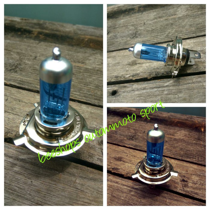 Lampu Bohlam Halogen H4 12V 35W Putih Motor Mobil