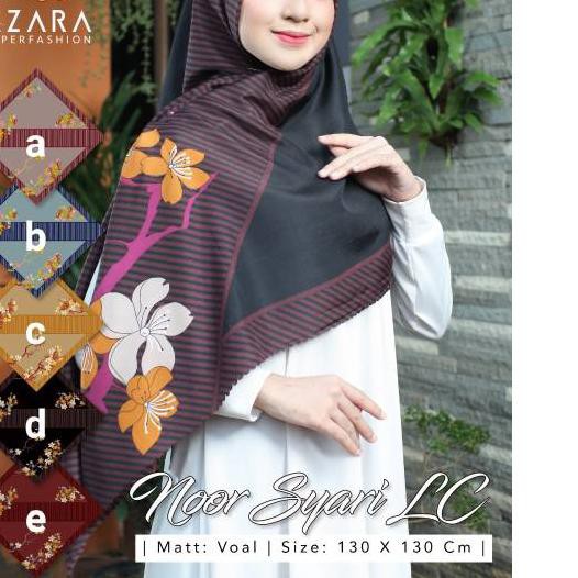 Jilbab segi empat Noor ukuran 130x130