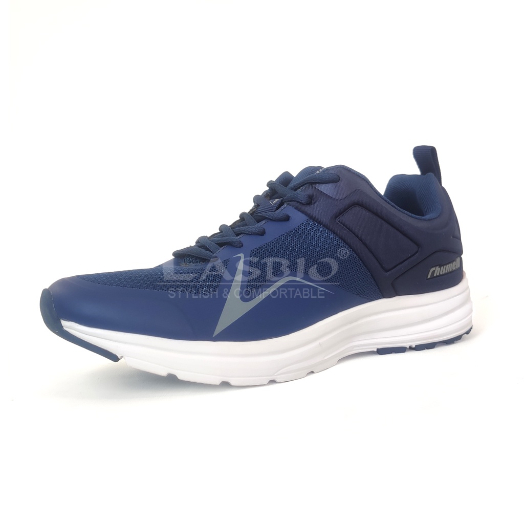 Sepatu Sneakers Running Biru Putih Pria Rhumell - Volvo Blue White