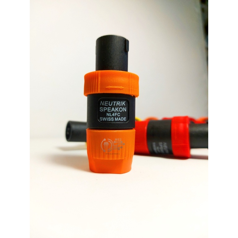 Jack speakon spicon jek spicon audio Orange Putar 4 pin kwalitas bagus