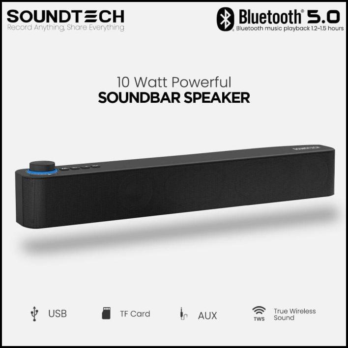 Soundtech Bluetooth Wireless Soundbar Speaker Aux Mini Audio