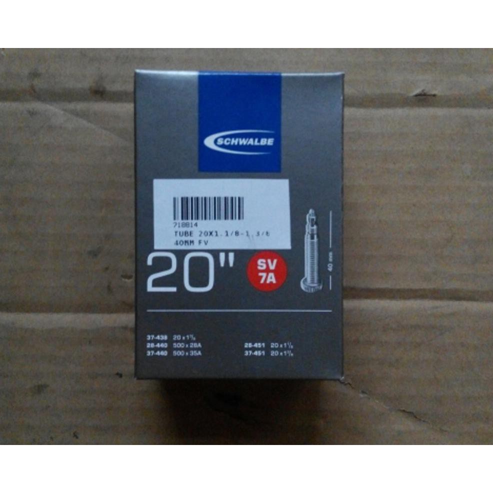 Tube Schwalbe 20x1.1/8-1.3/8. Ban Dalam Schwalbe 20x1.1/8-1.3/8