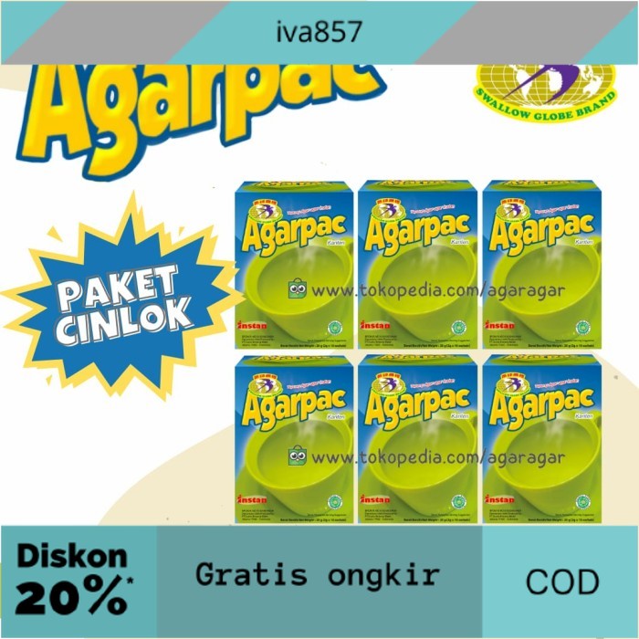 

PROMO SEHAT HEMAT BERSAMA AGARPAC - 6 Kotak GRATIS ONGKIR