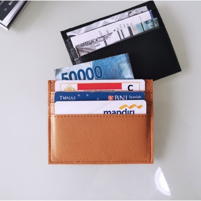 CARD HOLDER 6 SLOT Kartu + 1 SLOT FOR MONEY | Walletcard/ Dompet Kartu Portable Mudah Dibaw