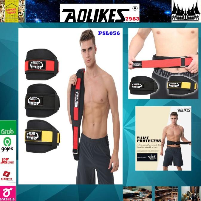 Aolikes Sabuk Penopang Pinggang Gym Pria Import Belt Waist 7983 Original|Asli|Premium|Diskon|Ori