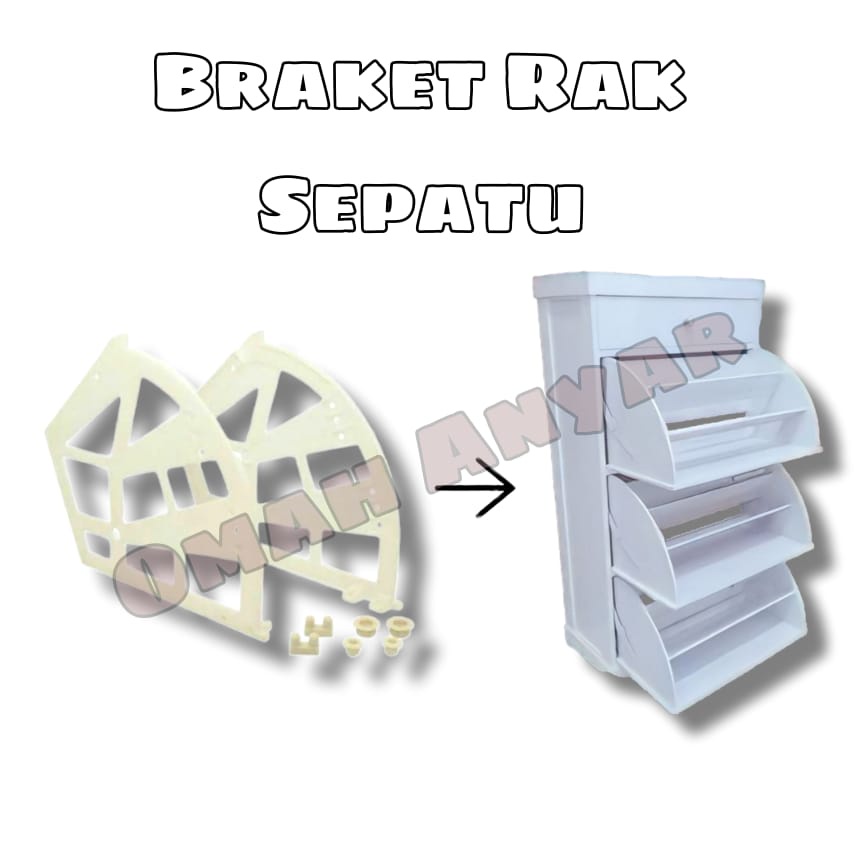 Braket Rak Sepatu Rak Sepatu 1 Pasang 2 pcs