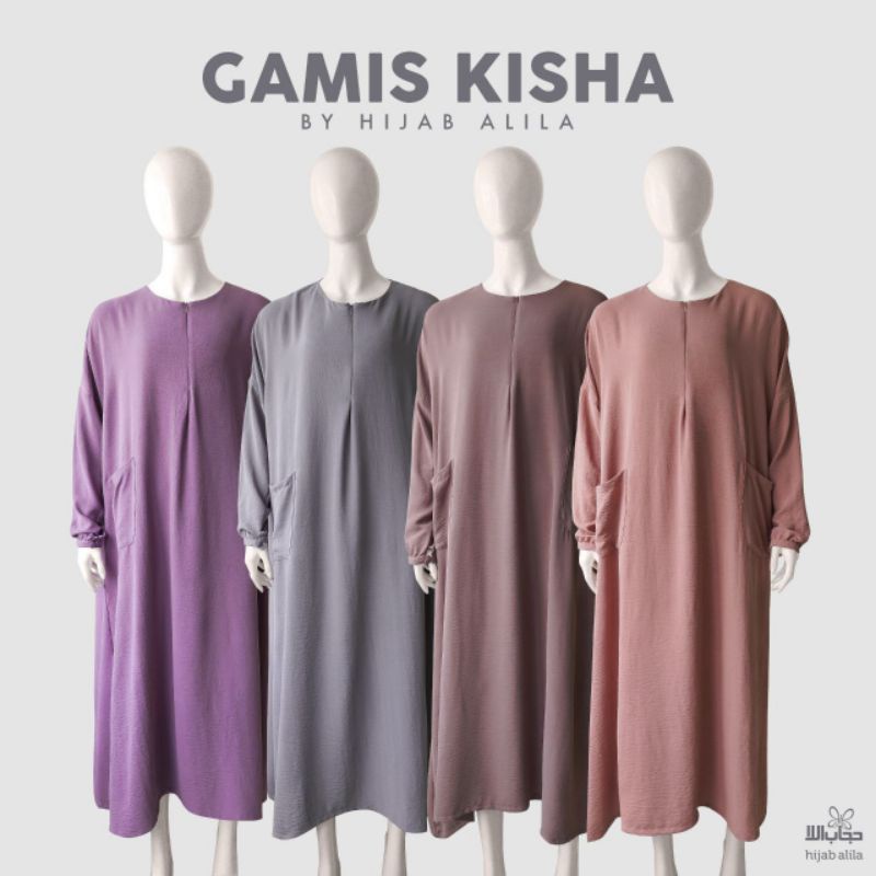 New Gamis Kisha dan Kusha HIJAB ALILA | Daily Khimar Pashmina Crinckle dan Gamis Olahraga Jumbo Syar