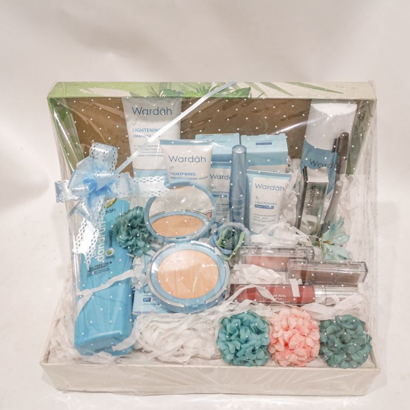 PAKET WARDAH SESERAHAN HANTARAN PERNIKAHAN KADO ULANG TAHUN PARSEL WARDAH KOMPLIT KOSMETIK WAJAH COD