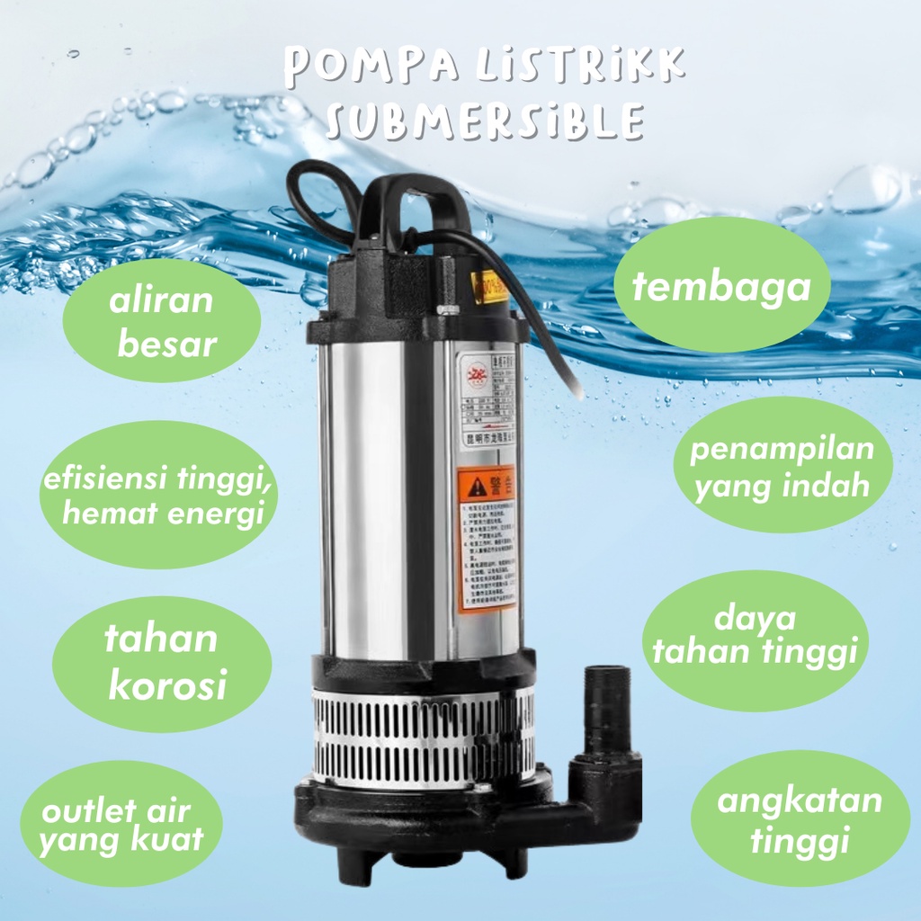 Jual Pompa Celup Air Kotor Stainless Submersible 370w Submersible Water ...