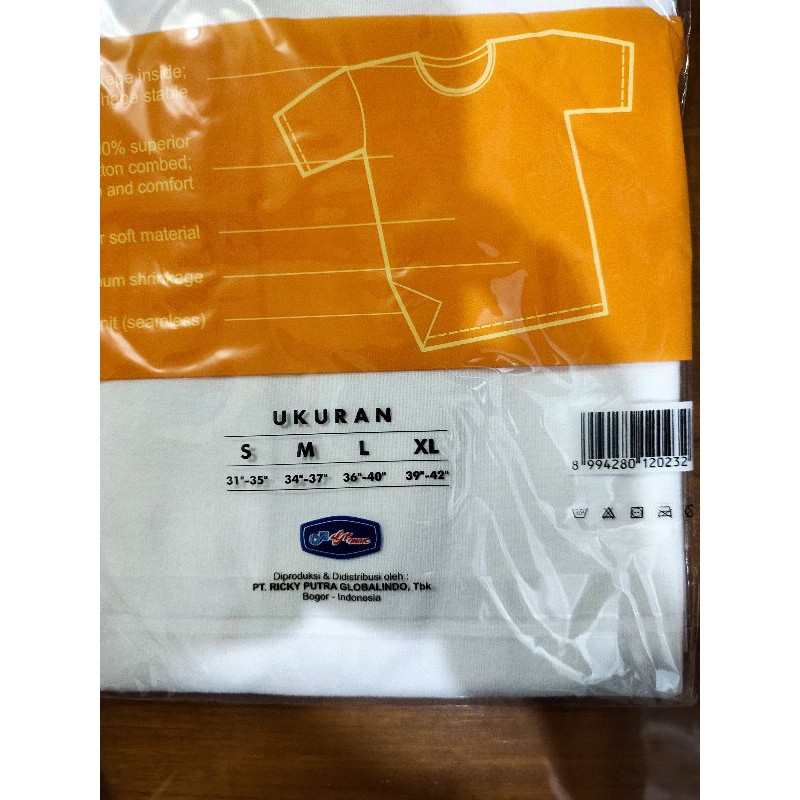 OBLONG GT MAN PUTIH PRIA / OBLONG GT MAN O NECK / T SHIRT KAOS DALAM GT MAN / OBLONG GTMAN  PRIA GTS 01 ORI