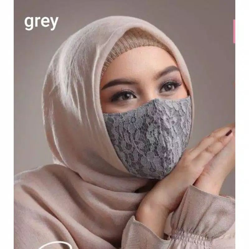 MASKER MODEL MASHA/MASKER HIJAB/MASKER BRUKAT/MASKER KONDANGAN/MASKER PESTA