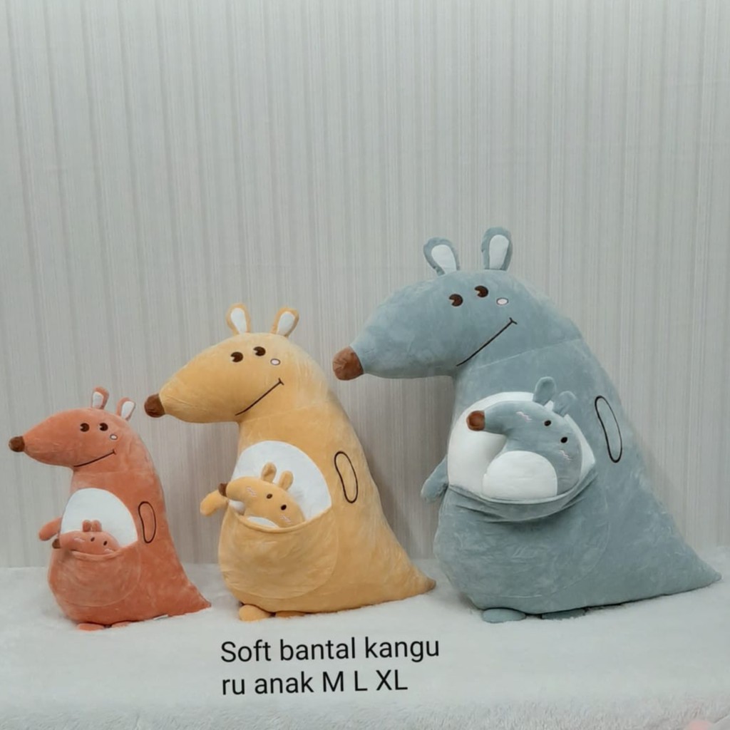 Bantal Kanguru Lucu xl/kado ultah/boneka kanguru/Bantal Boneka Jumbo/Kado Bantal Lucu