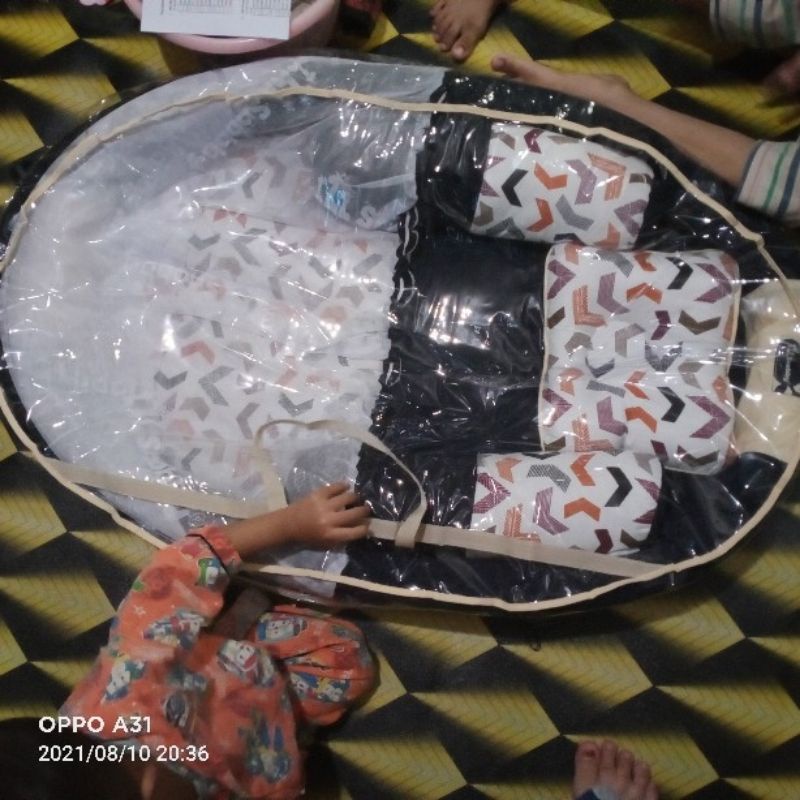 Kasur Kolam Bayi Artsy + Kelambu Bayi Set / Matras Tidur Bayi/ Kasur Lantai Bayi