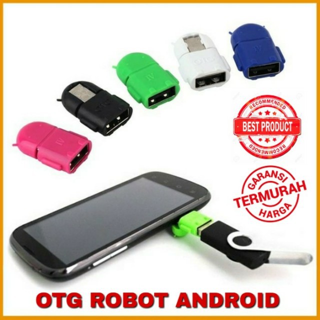 [3 GRAM] ADAPTER USB OTG / On The Go MICRO USB ROBOT ANDROID