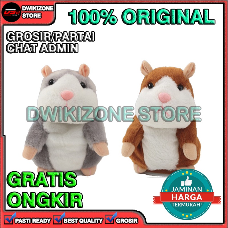 [DZS] MAINAN BONEKA TALKING HAMSTER BISA BICARA NGOMONG MENGIKUTI SUARA