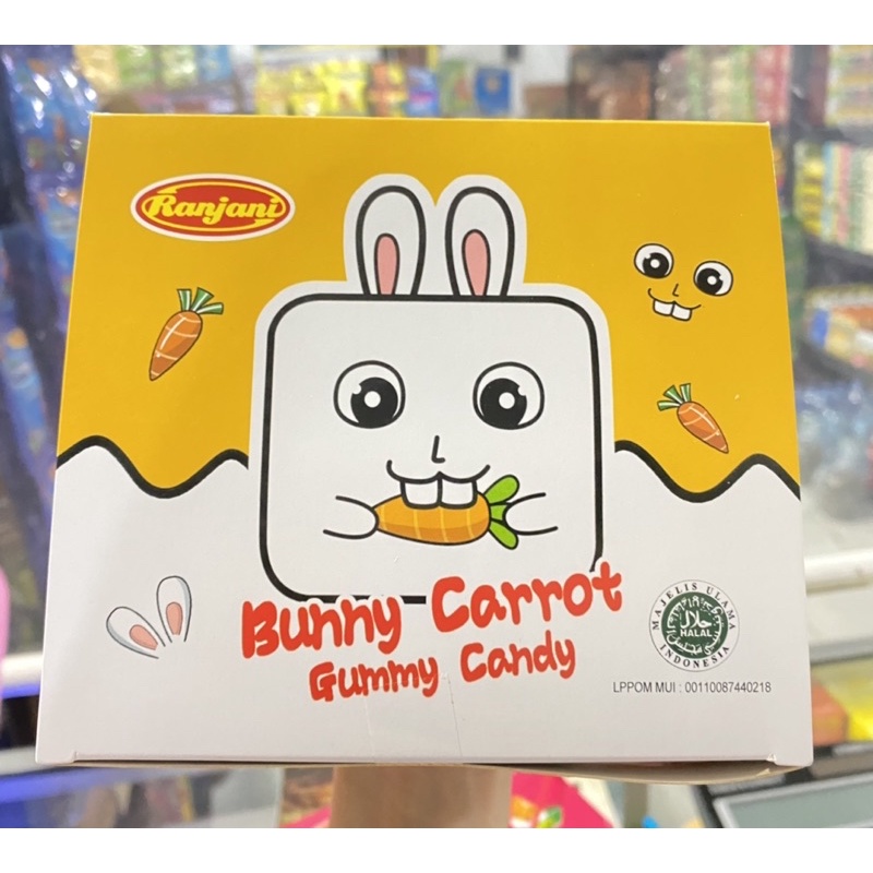 

Ranjani bunny carrot gummy candy isi 24 sachet