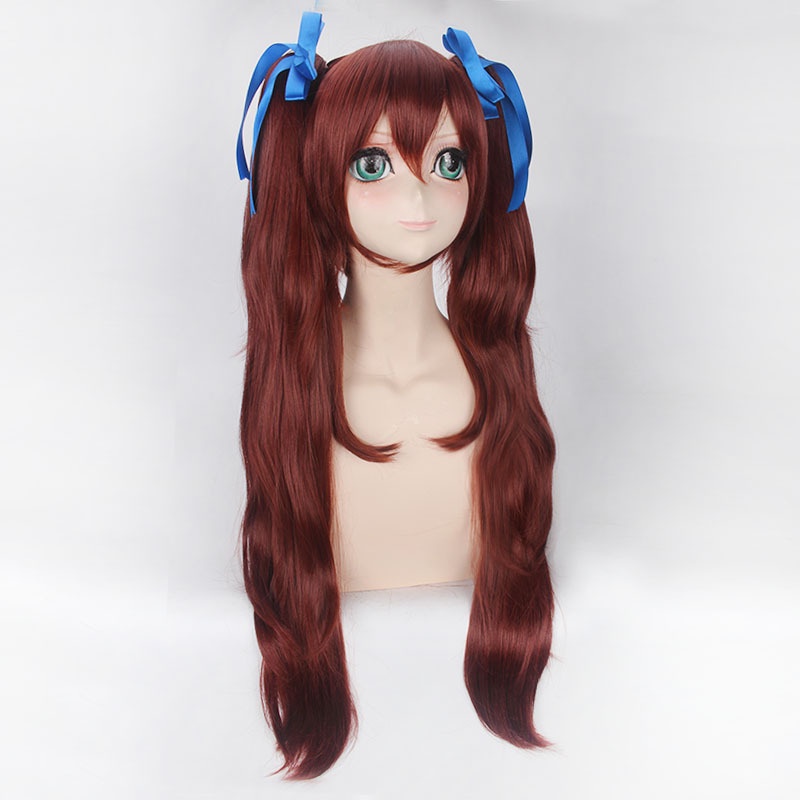 LOL-124 wig clip on rambut palsu daily lolita cosplay brown izumi akazawa another twintail