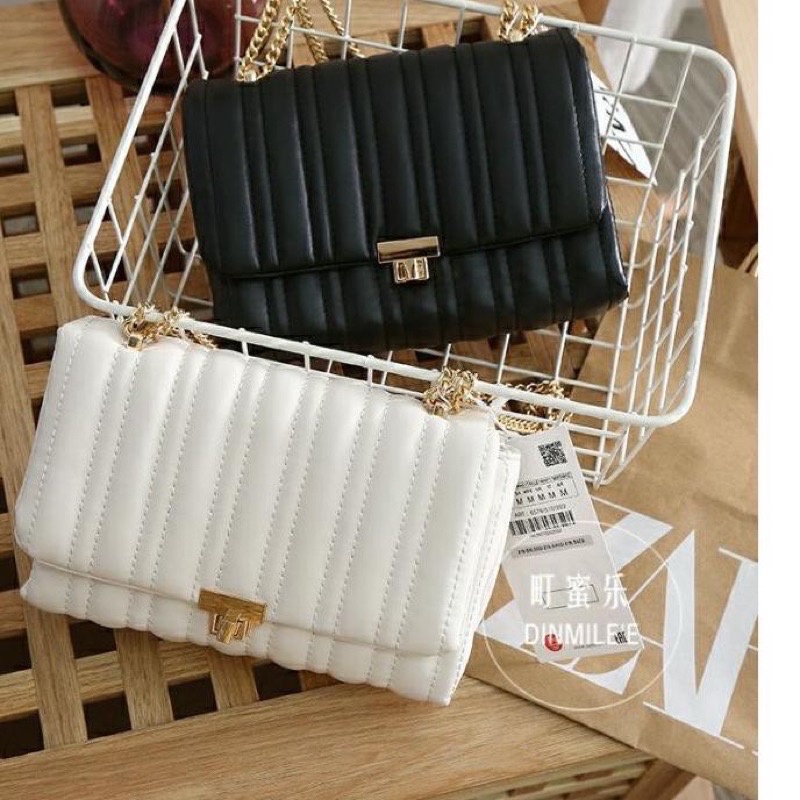 SALE 7.7 TAS WANITA Z278 ZARA4 QUILTED MIDI  CROSSBODY BAG PREMIUM IMPORT#10030