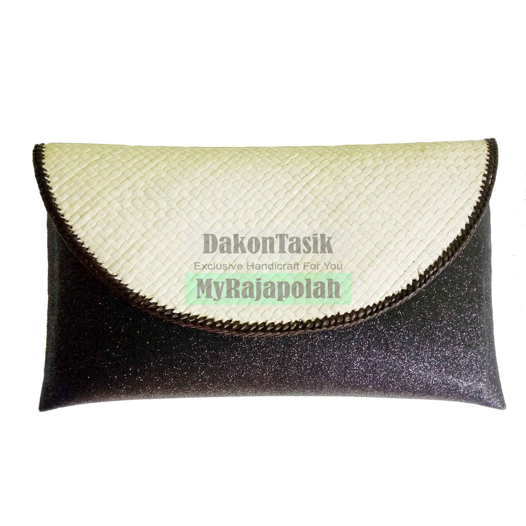 DT-17167 Dompet Pesta Anyaman Pandan Glitter Blink