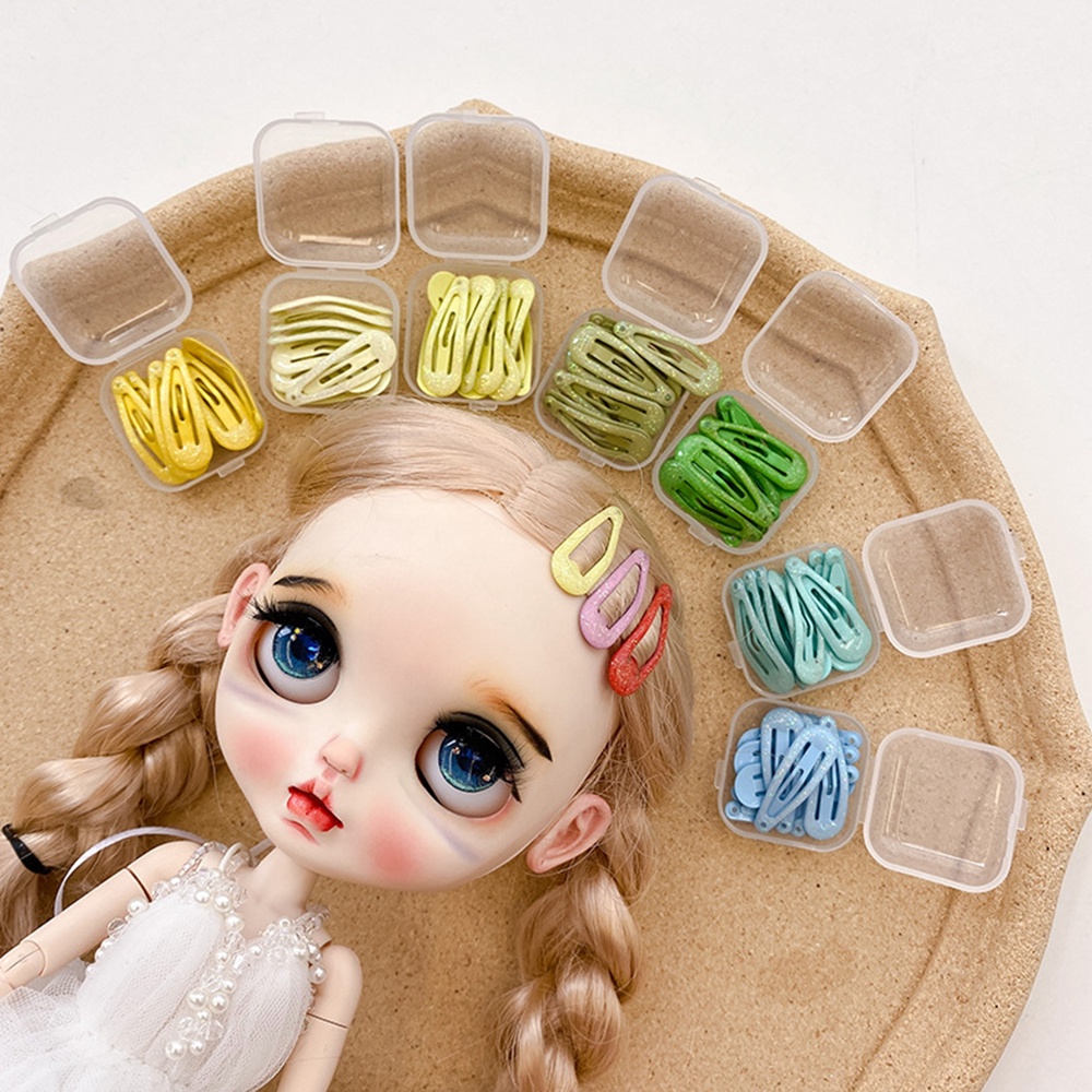 【COD Tangding】10 Pcs / Kotak Jepit Rambut Aneka Warna Macaron Untuk Anak Perempuan