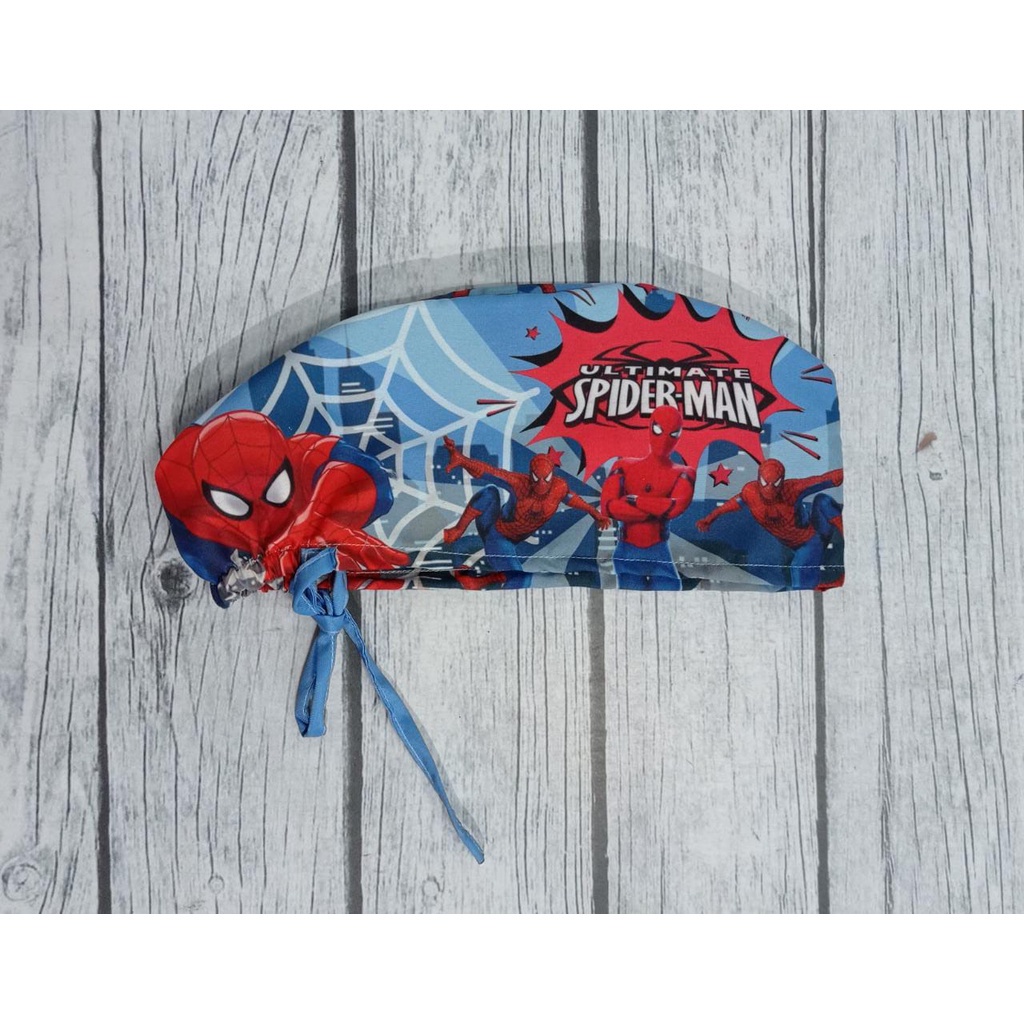 Headcap Motif Spiderman / Head Cap bedah / Headcaptain dokter / Topi Bedah Bermotif / Topi Dokter / 