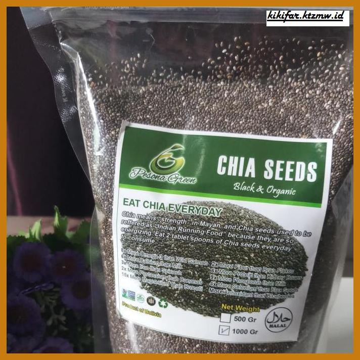 

GNIREKDOOF- CHIA SEED ORGANIK MEKSIKO KEMASAN 500GR -ORIGINAL.