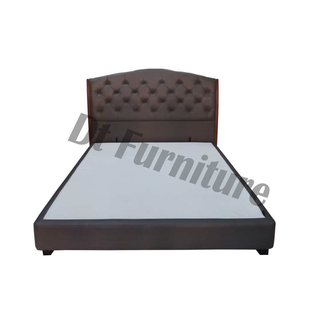 Divan dan Sandaran Serta Lindberg 180 x 200 Grey Bedframe Saja