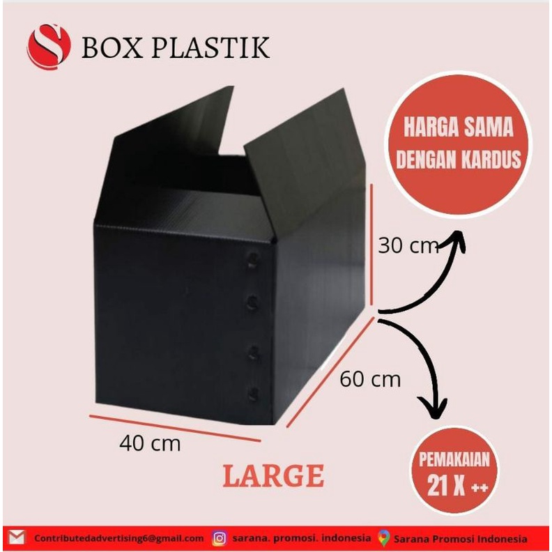 box packing plastik uk.60x30x40 / box kardus packing tahan air dan awet