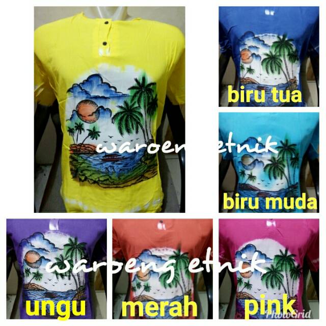 KAOS BALI PANTAI ATASAN PRIA CEWEK COWOK XL XXL MAXI - POLOS