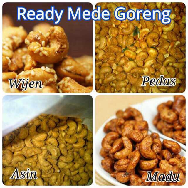 

Kacang Mede Roasted 500 gr 1 Kg (Panggang) Oven Original & Goreng Madu Pedas 500gr 1kg