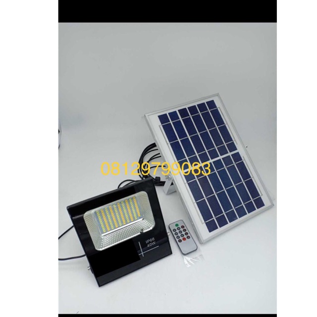 Lampu sorot led solar 40w lampu outdoor panel surya marahari 40 w
