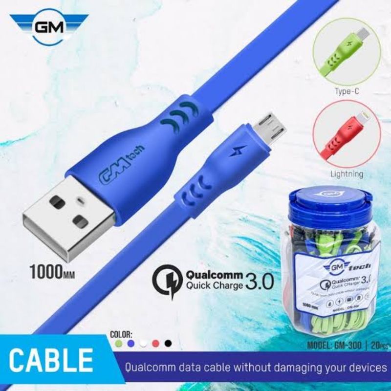 KABEL DATA GM TECH USB MURAH BERKUALITAS fast charging