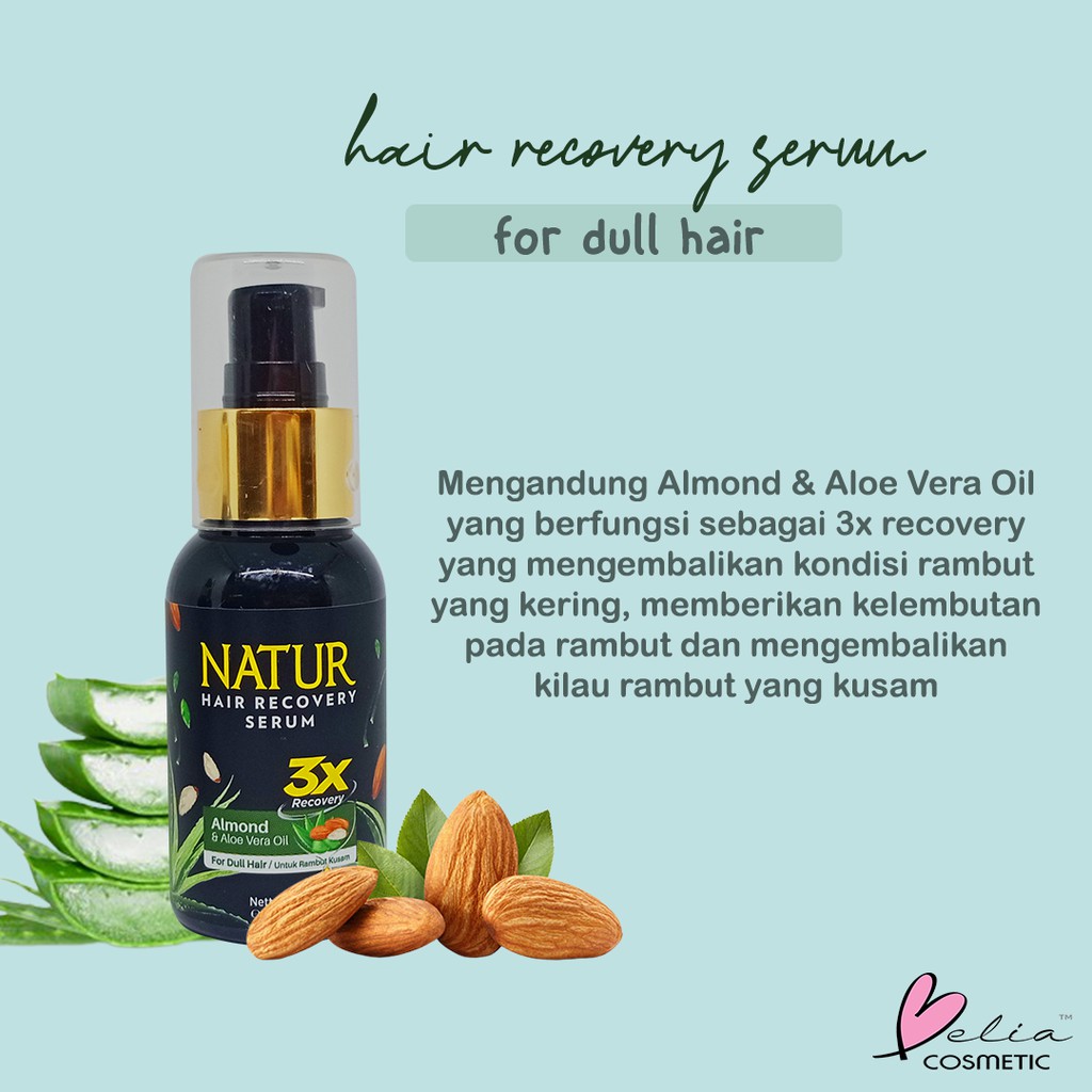 ❤ BELIA ❤ NATUR Hair Mask | Hair Vitamin | 2 in 1 Shampoo &amp; Hair Tonic Ginseng Aloevera(✔️BPOM)