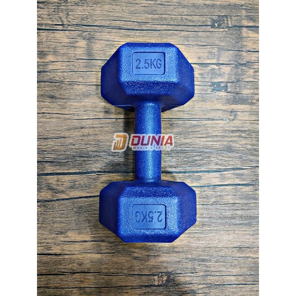 Dumble Barbel Hexagonal 2,5 Kg Bahan PVC