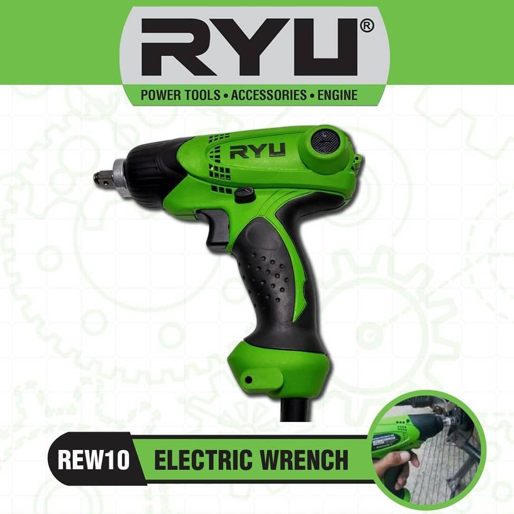 RYU REW10 Impact Wrench Electric Wrench REW 10 Mesin Impact Listrik / Mesin Alat Buka Baut Elektrik Listrik REW 10mm