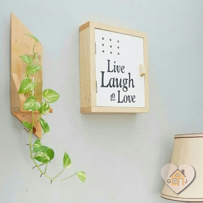 Kotak Panel Listrik Electric Box Minimalis Bahan Kayu Jati MDF Anti Rayap - Live Laugh Love Kecil