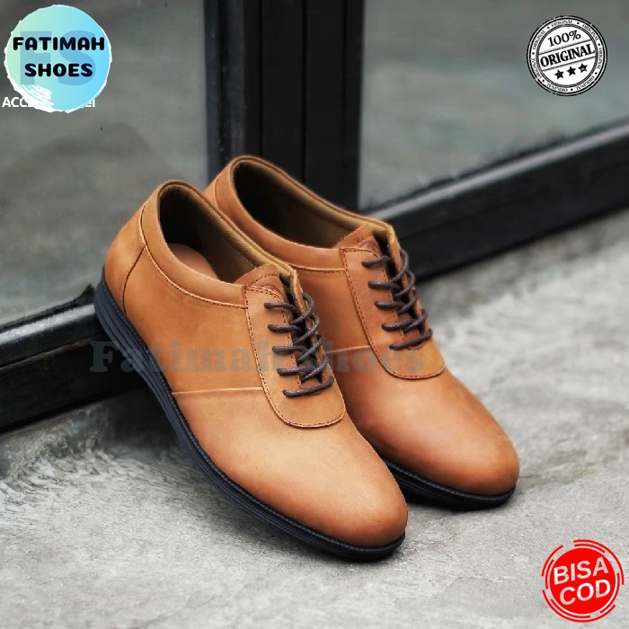 FATIMAHSHOES - Sepatu Kulit Pria Sepatu Kasual Pria Sepatu Casual Cowok Sepatu Pria Casual Sepatu Pria Formal Kulit