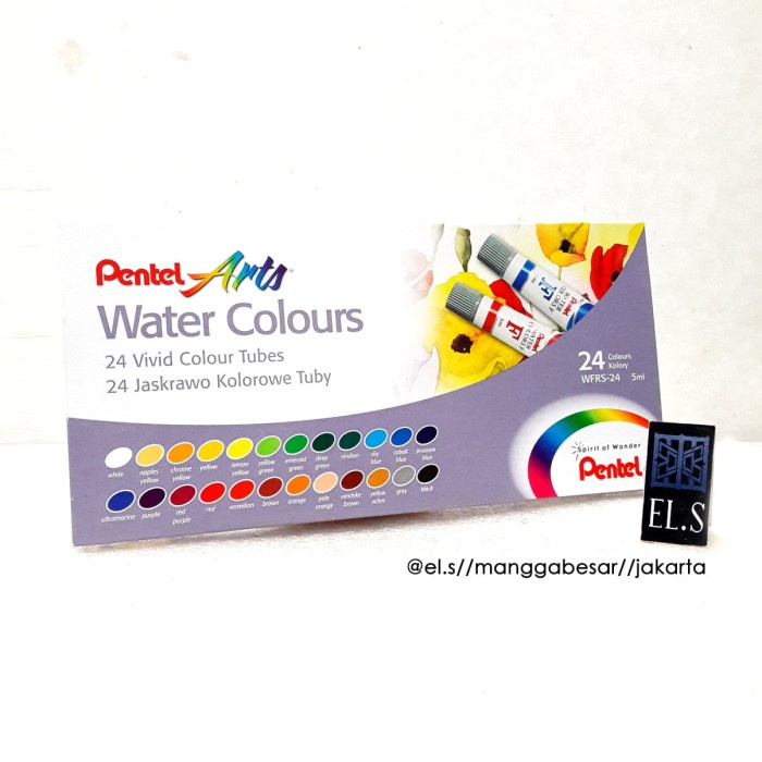 

(TERLARIS) Pentel Water Color 24 Warna ( Cat Air )