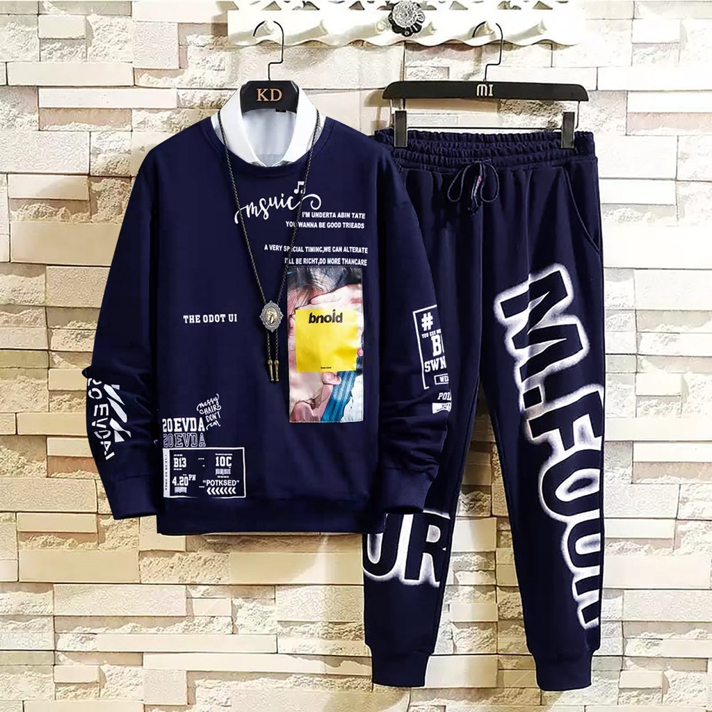 COD/ARPIOSSHOP - STELAN BNOID -  SETELAN PRIA / WANITA SATU SET (SWEATER + JOGGER)