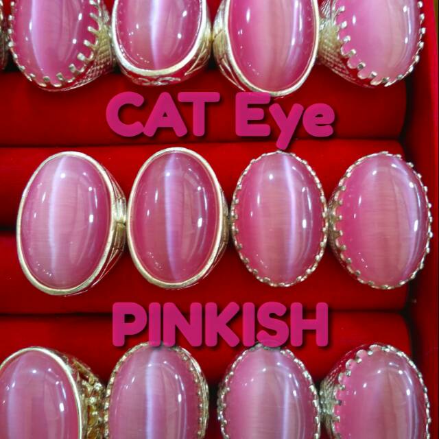 Cincin Batu Cat Eye PINKISH