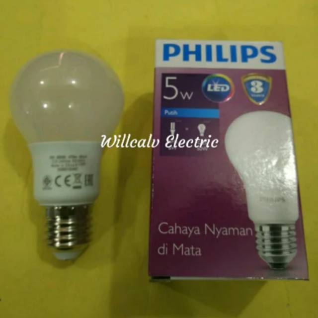 LAMPU LED PHILIPS PHILIP 5W 5WATT 5 WATT - LAMPU PHILIPS PHILIP LED 5W 5WATT 5 WATT CAHAYA PUTIH