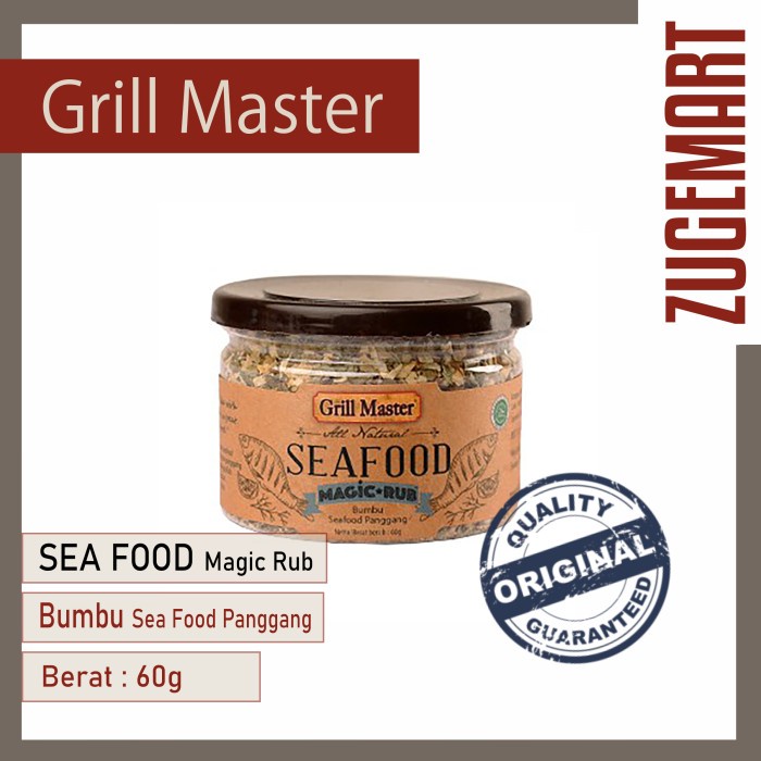 

Jay's Grill Master Seafood Magic Rub / Bumbu Seafood Panggang 60Gram