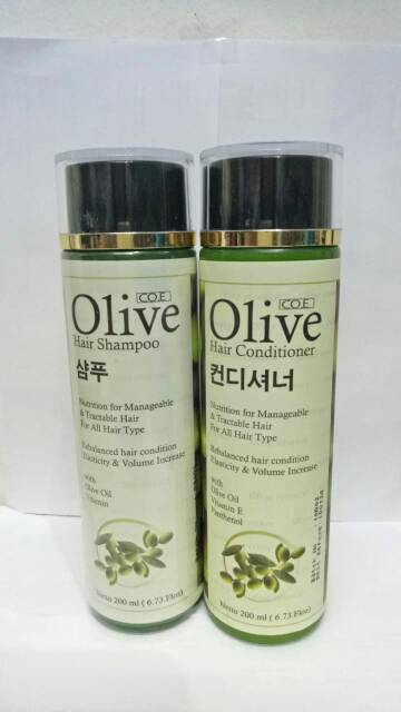 PAKET OLIVE HAIR SHAMPOO &amp; CONDITIONER KOREA BPOM