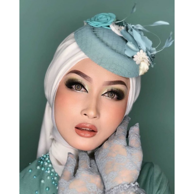 flowery hat fascinator (jepit topi fascinator)