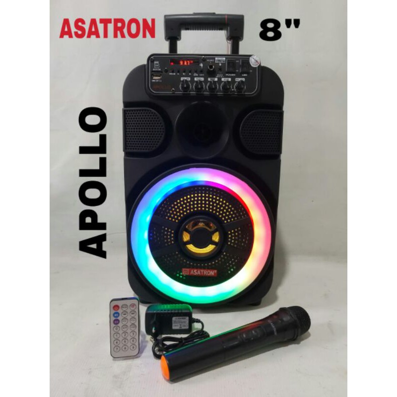 Speaker portable asatron 8" / speaker bluetooth